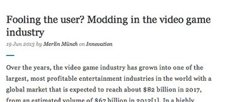 Fooling the user? Modding in the video game industry