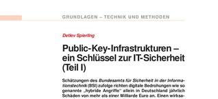 Public-Key-Infrastrukturen – ein Schlüssel zur IT-Sicherheit (Teil I)