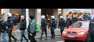 15 03 2014 Koblenz Neonaziaufmarsch gleicht einem Trauermarsch nach erfolgreicher Blockade