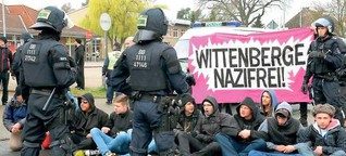 Aufmarsch von Rechten in Wittenberge blockiert