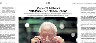 "Vielleicht hätte ich SPD-Parteichef bleiben sollen"