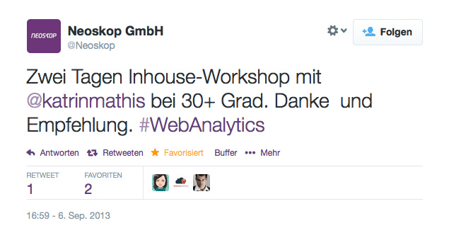 Google Analytics Inhouse Workshops