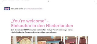 You're welcome - Einkaufen in den Niederlanden
