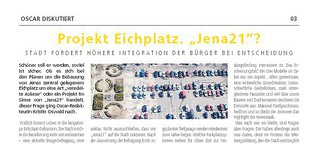 Projekt Eichplatz. „Jena21“? Stadt fordert höhere Integration der Bürger bei Entscheidung