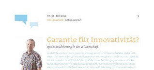 Garantie für Innovativität? Qualitätssicherung in der Wissenschaft 
