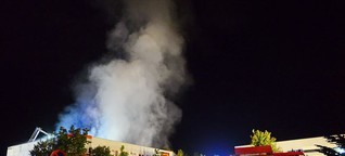 GEROgrafie - Großbrand Sindsheim: Lagerhalle brennt ab