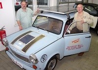 Elektromobilität: Solartrabi rollt lautlos durch Dresden