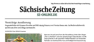 RB Leipzig und Dynamo Dresden: Vorsichtige Annäherung