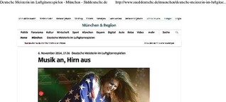 Deutsche Meisterin der Luftgitarre: 
Musik an, Hirn aus