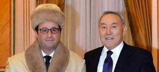 Hollande und sein Hut: "Das links ist der französische Präsident"