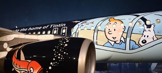 Flugzeugkunst bei Brussels Airlines: Tim und Struppi fliegen mit