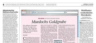Murdochs Goldgrube / FTD / 5.7.06