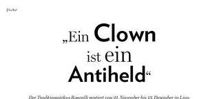 "Ein Clown ist ein Antiheld"