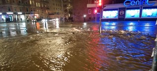 Gärtnerstraße nach Wasserrohrbruch unterspült