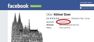 Verwirrung im Netz: Facebook verlegt Kölner Dom nach Düsseldorf
