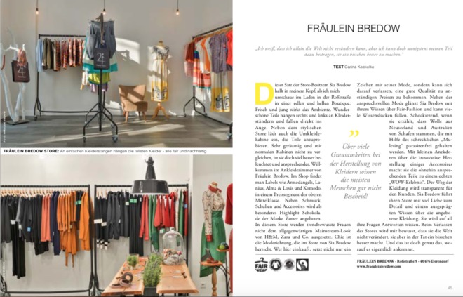 BUY GOOD STUFF - Fair Fashion Guide Düsseldorf: Fräulein Bredow