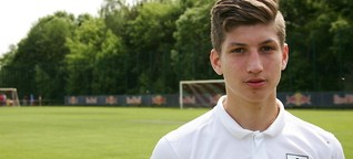 Vitaly Janelt mit U17 von RB Leipzig im Bundesliga-Halbfinale