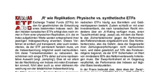 'R' wie Replikation: Physische vs. synthetische ETFs