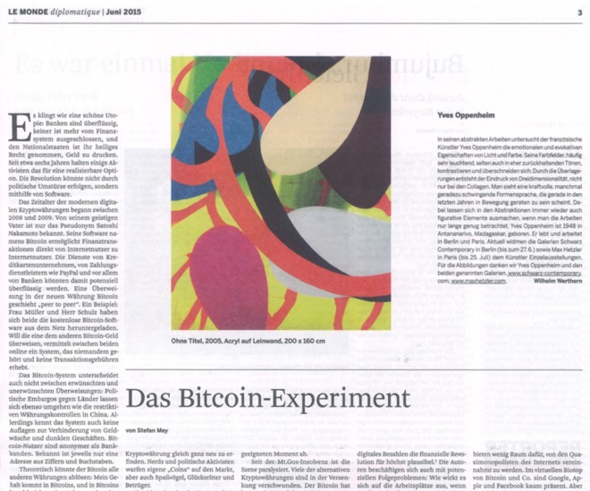 Das Bitcoin-Experiment (Le Monde Diplomatique)
