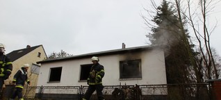 Einfamilienhaus am Sandkoppelweg in Flammen