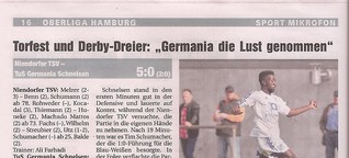 Torfest und Derby-Dreier: "Germania die Lust genommen"