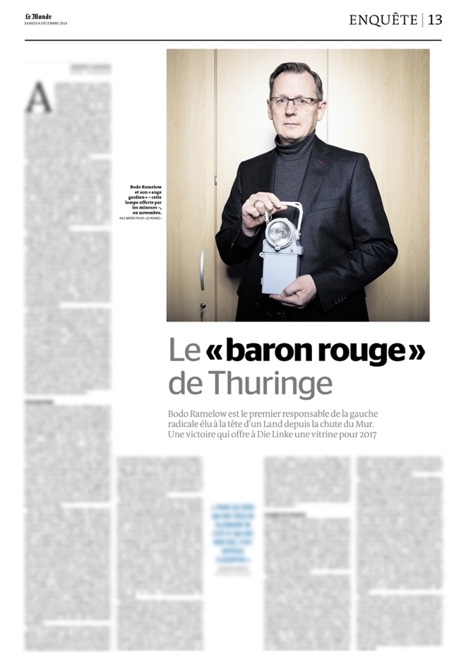 Bodo Ramelow Portrait für Le Monde