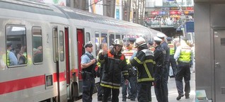 Papierkorb in Intercity in Flammen: Zug evakuiert