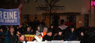 "Abendspaziergang" in Oranienburg: 200 Asylgegner marschieren in Oranienburg - kaum Gegenprotest - Nachrichten aus Brandenburg und Berlin