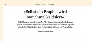 "Selbst ein Prophet wird
manchmal kritisiert"