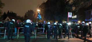 Proteste gegen Infotisch "Hamburg wehrt sich" eskalieren