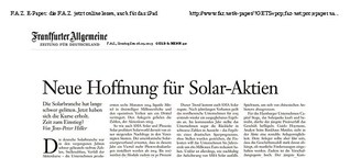 Aktienanalyse deutscher Solarhersteller