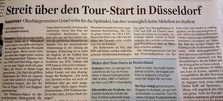 Streit über den Tour-Start in Düsseldorf