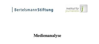 Bertelsmann Stiftung: Medienanalyse zum Sarrazin-Buch "Deutschland schafft sich ab" 