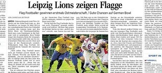 Leipzig Lions zeigen Flagge