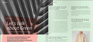 SUPERIOR MAGAZINE
Column "Let's talk about Green"
November 2015