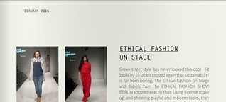 SUPERIOR MAGAZINE February Issue 
ETHICAL FASHION SHOW BERLIN on stage