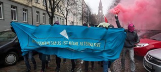 Spontandemo gegen Antifeminismus in Berlin