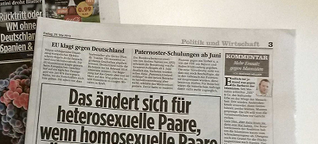 This newspaper perfectly nails what would happen if Germany legalizes equal marriage 