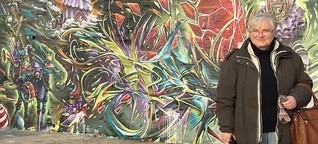 Berlins größter Graffiti-Fan ist 67 und heißt Angelika