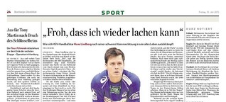 Porträt Hans Lindberg im "Hamburger Abendblatt"