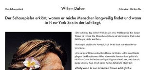 Willem Dafoe: Vom Leben gelernt