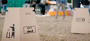 Öko-Mülleimer: Der DropBucket erobert die Festivals