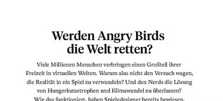 Werden Angry Birds die Welt retten?