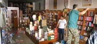 Buchhandlung gestürmt