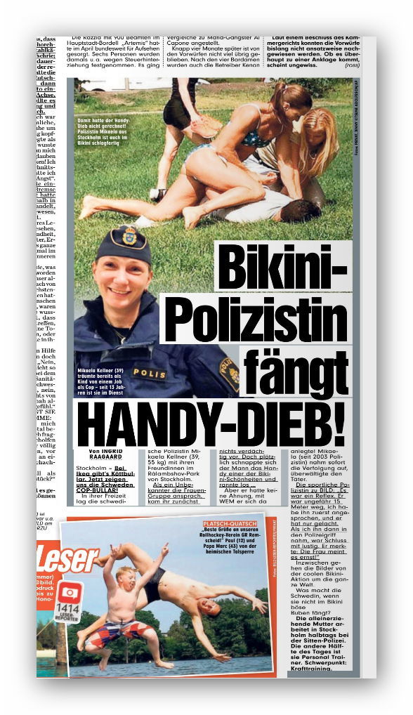 Bikini-Polizistin in BILD