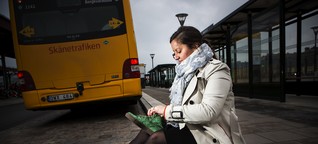 Hon skor sig på säten från Skånes bussar