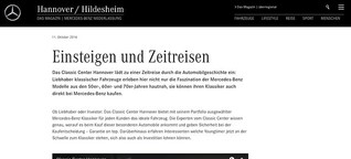 Einsteigen und zeitreisen: im Classic Center Hannover - Kundenmagazin der Mercedes-Benz Niederlassung