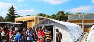 Flüchtlinge beziehen Zelte: Kein Platz, keine Privatsphäre