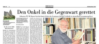 Das kurze Leben des J. Verfürth: 100 Jahre Erster Weltkrieg (Frankfurter Neue Presse, 2014)