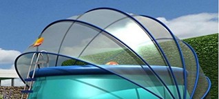 Lifestyle Poolüberdachung SunnyTent  - Warmer und sauber Pool für Familien